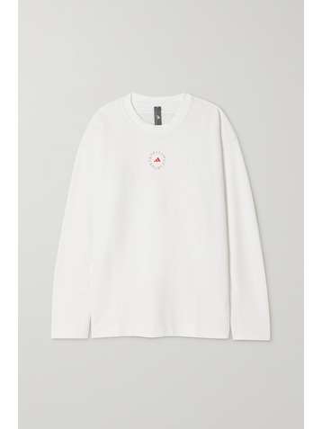 ADIDAS BY STELLA MCCARTNEY Oberteil aus Jersey aus einer Mischung aus Biobaumwolle und Primegreen mit Perforationen