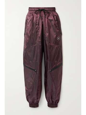 ADIDAS BY STELLA MCCARTNEY Zip-detailed metallic shell track pants