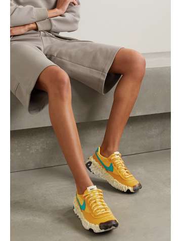 NIKE Overbreak SP suede, leather and twill sneakers