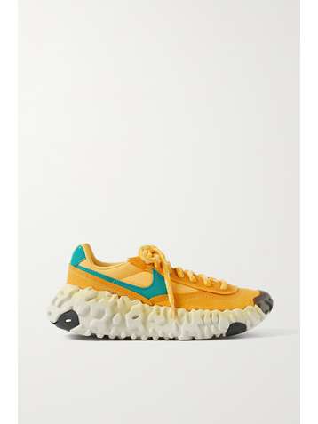 NIKE Overbreak SP suede, leather and twill sneakers