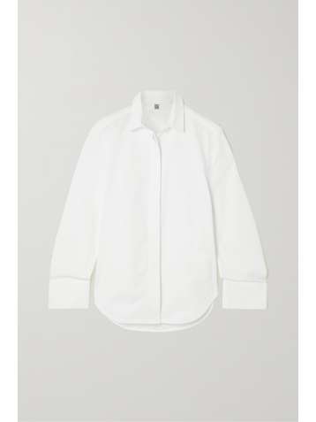TOTÊME Chemise en popeline de coton à broderies