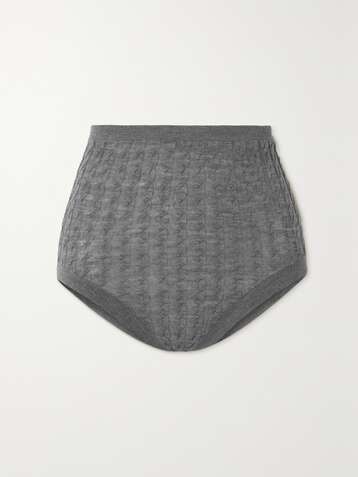 TOTÊME Shorts aus Wolle in Zopfstrick