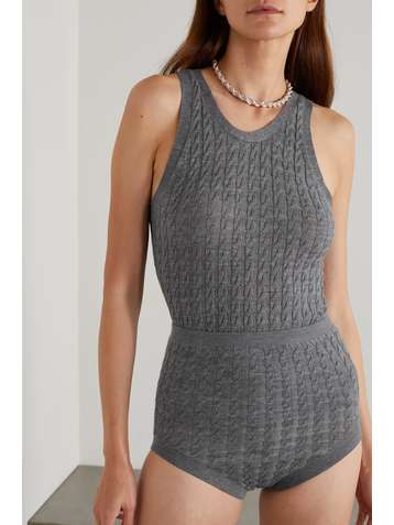TOTÊME Shorts aus Wolle in Zopfstrick