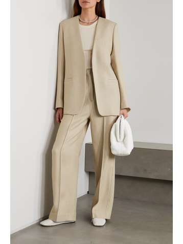 TOTÊME Wool-blend twill wide-leg pants
