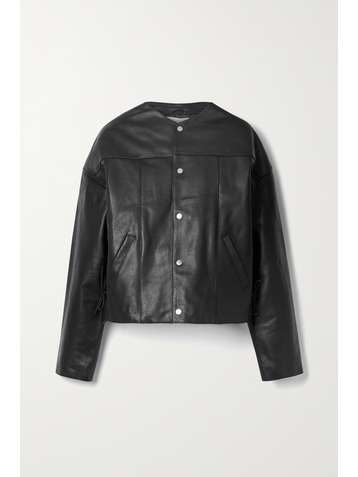 DEADWOOD + NET SUSTAIN Canoo textured-leather jacket
