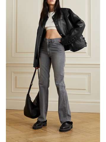 DEADWOOD + NET SUSTAIN Canoo textured-leather jacket