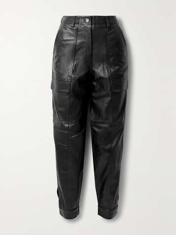 DEADWOOD + NET SUSTAIN Palma leather tapered pants