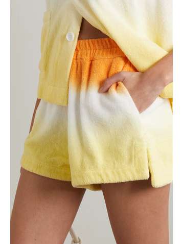 TERRY Estate ombré cotton-terry shorts