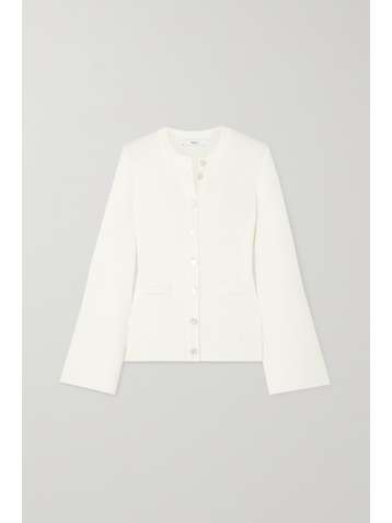 SAFIYAA Emilie cape-effect ribbed merino wool-blend cardigan