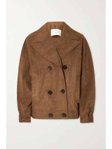 LVIR Double-breasted faux suede jacket