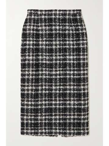 ALESSANDRA RICH Checked tweed midi skirt