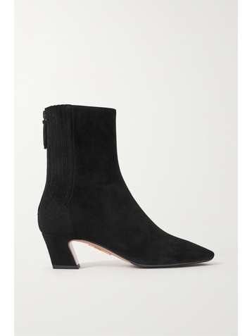 AQUAZZURA Tres St Honore 50 suede ankle boots