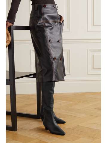 AQUAZZURA Gainsbourg 45 leather over-the-knee boots