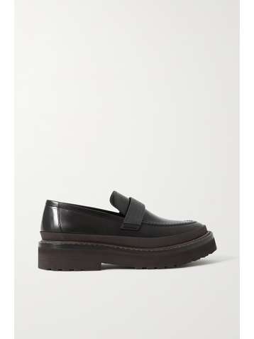 BRUNELLO CUCINELLI Bead-embellished leather loafers