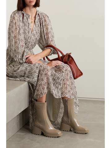 CHLOÉ Betty logo-embossed rubber boots