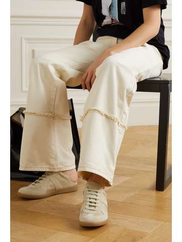 MAISON MARGIELA Baskets façon mules en cuir et en daim Replica