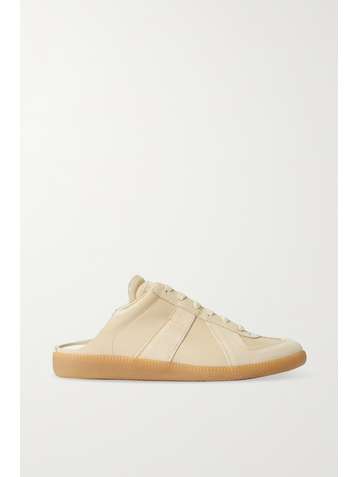 MAISON MARGIELA Baskets façon mules en cuir et en daim Replica