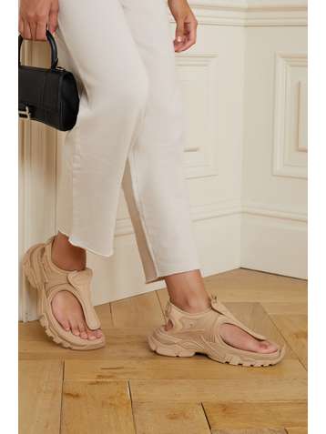 BALENCIAGA Sandales en caoutchouc et en néoprène à logo Track