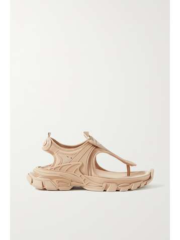 BALENCIAGA Sandales en caoutchouc et en néoprène à logo Track