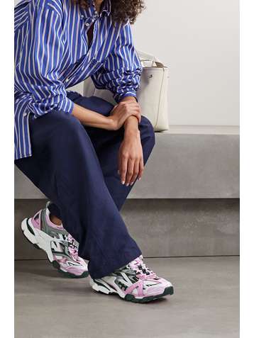 BALENCIAGA Track 2 Sneakers aus Mesh und Gummi mit Logodetail in Metallic-Optik