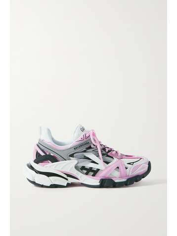 BALENCIAGA Track 2 Sneakers aus Mesh und Gummi mit Logodetail in Metallic-Optik