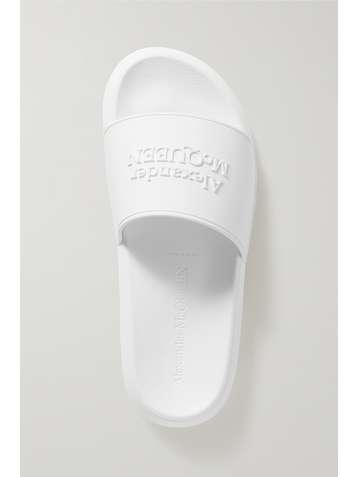 ALEXANDER MCQUEEN Logo-embossed rubber slides