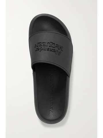 ALEXANDER MCQUEEN Logo-embossed rubber slides