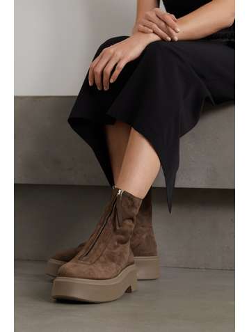 THE ROW Bottines plates-formes en daim