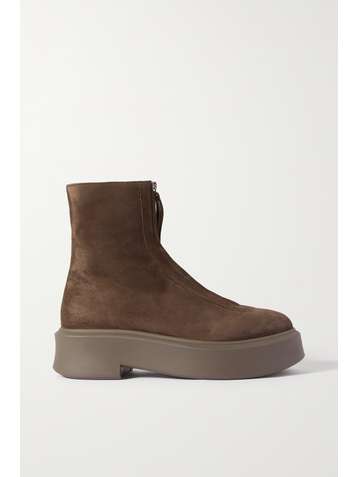 THE ROW Bottines plates-formes en daim