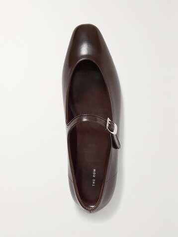 THE ROW Olga Mary-Jane-Ballerinas aus Glanzleder
