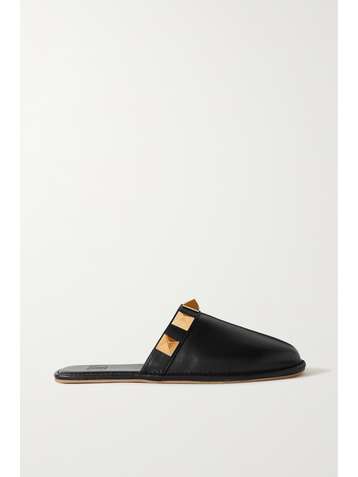 VALENTINO Valentino Garavani Roman Stud Slippers aus Leder