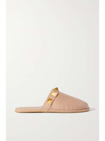VALENTINO Valentino Garavani Roman Stud Slippers aus Leder