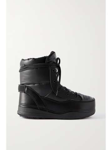 BOGNER La Plagne faux patent leather-trimmed padded shell snow boots