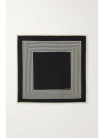 LESCARF No. 2 striped silk-twill scarf