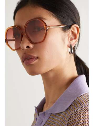 CHLOÉ Esther octagon-frame acetate sunglasses