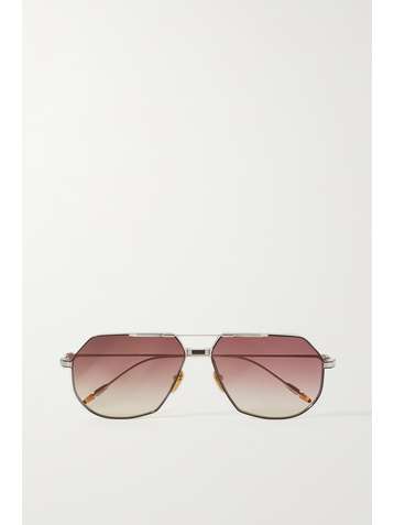 JACQUES MARIE MAGE Reynold aviator-style silver- and gold-tone sunglasses