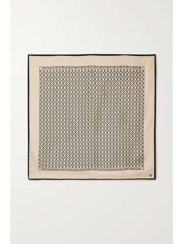 LESCARF Printed silk-twill scarf