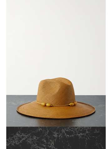 ARTESANO Santarem bead-embellished straw Panama hat