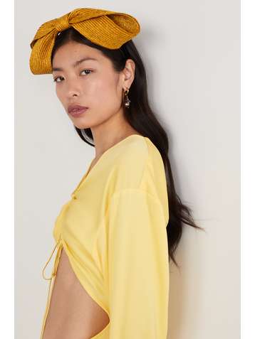 PRUDENCE MILLINERY Serre-tête en paille à nœud