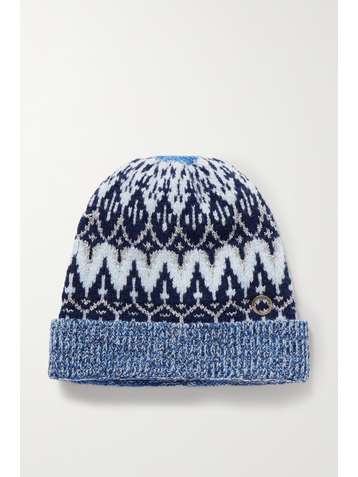 PACO RABANNE Bonnet en laine mélangée métallisée jacquard