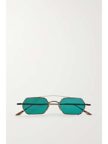 JACQUES MARIE MAGE Amboise octagon-frame silver- and gold-tone sunglasses