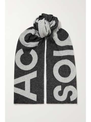 ACNE STUDIOS Intarsia wool-blend scarf