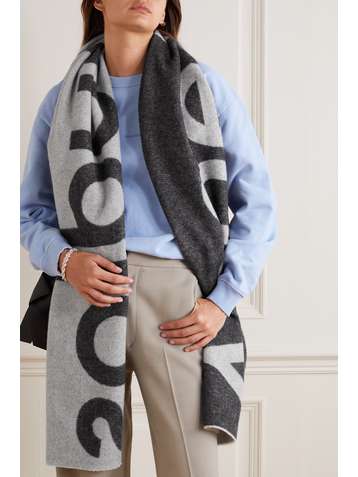 ACNE STUDIOS Intarsia wool-blend scarf