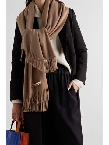 ACNE STUDIOS Oversized fringed wool scarf