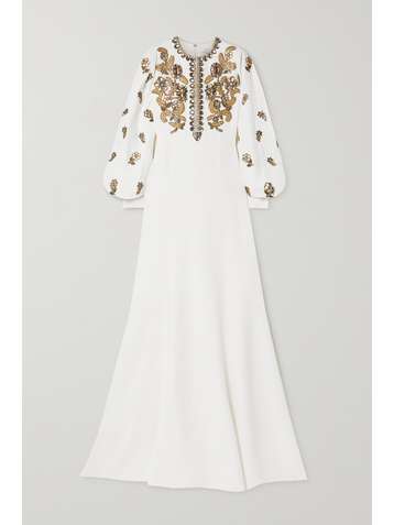 ANDREW GN Embellished crepe gown