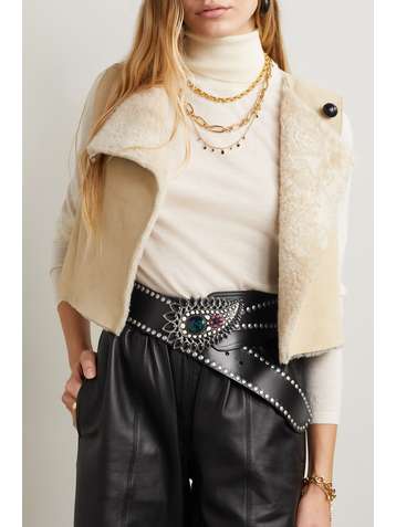 ISABEL MARANT Ceinture en cuir à ornements Aliette
