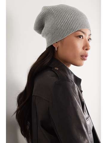 BRUNELLO CUCINELLI Sequin-embellished metallic ribbed-knit beanie