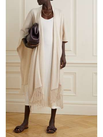 MADELEINE THOMPSON Leysin fringed cashmere wrap