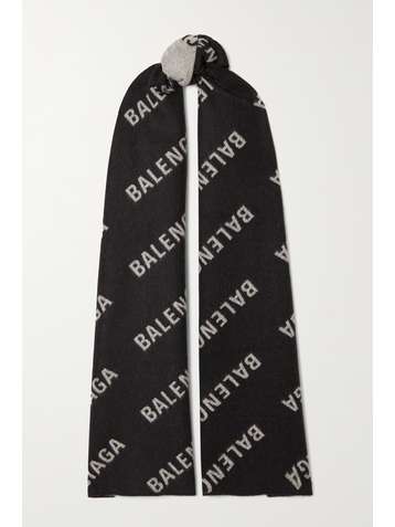 BALENCIAGA Intarsia wool scarf