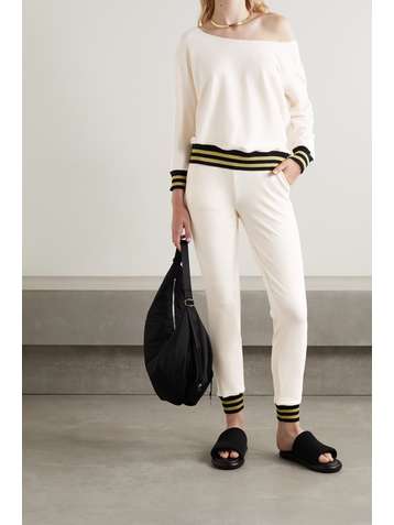 L'AGENCE Kimora one-shoulder stretch cotton and modal-blend sweatshirt
